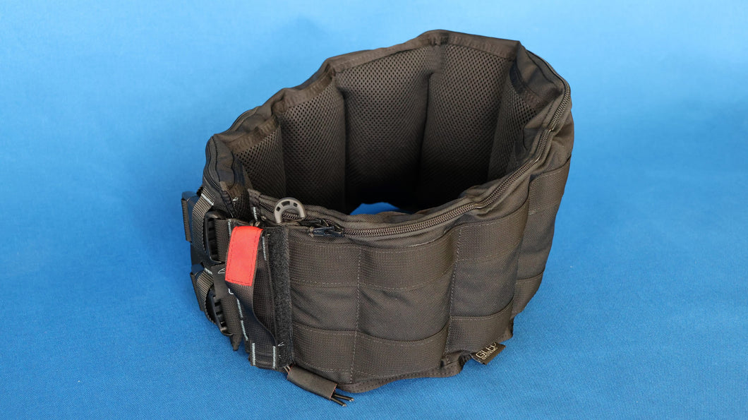 High capacity weight belt with cutaway system