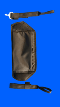 Load image into Gallery viewer, Black belly band waist bag with GLH Systems branding on a blue background