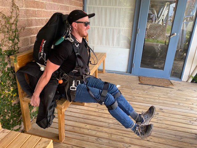 Disabled skydiver auxiliary Harness